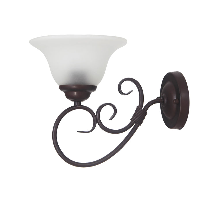 GASTON II WALL LIGHT Black Traditional Frost wall light