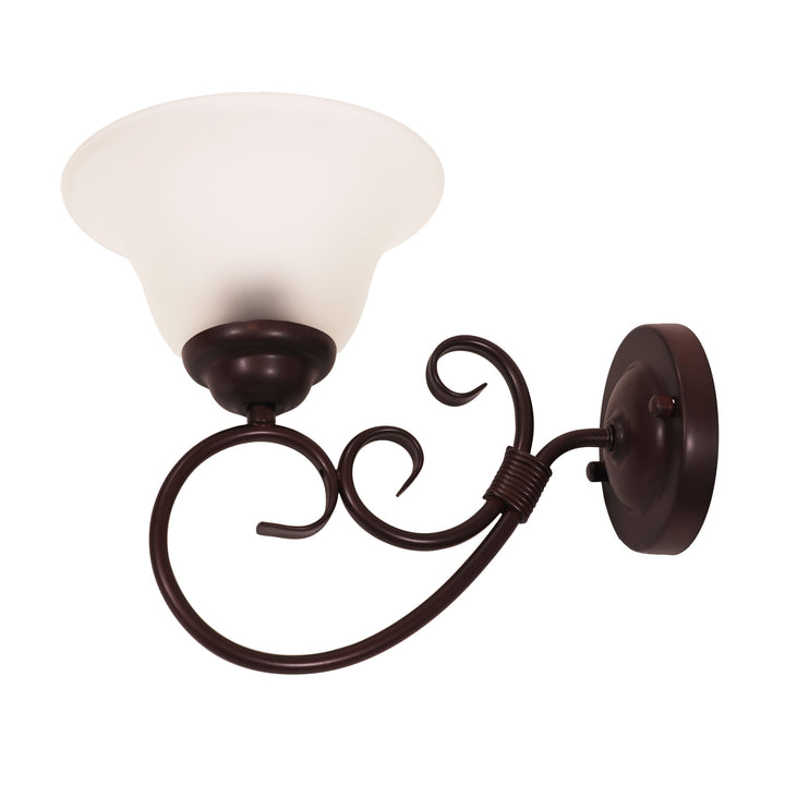 GASTON II WALL LIGHT Black Traditional Frost wall light