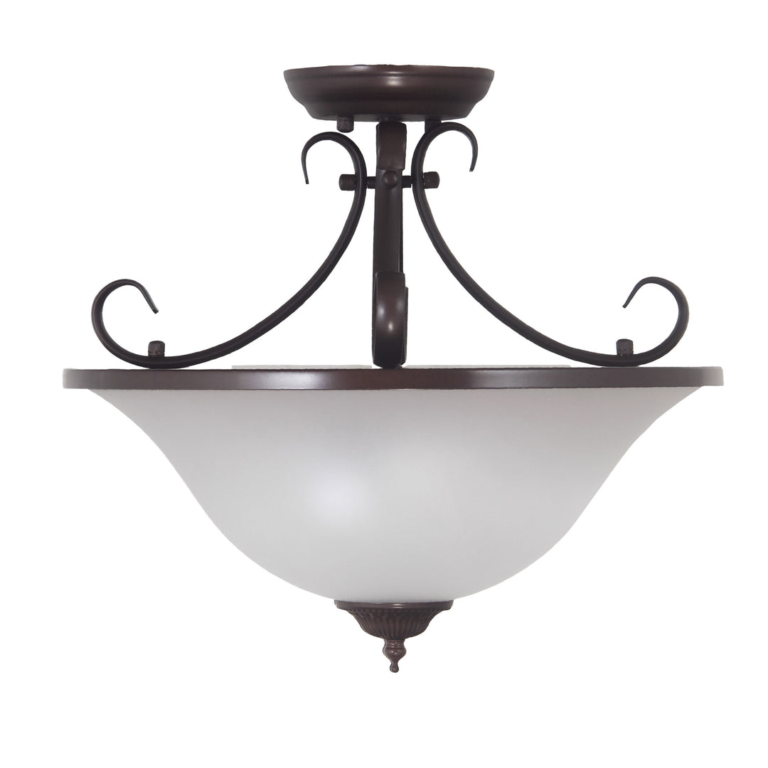 GASTON II SEMIFLUSH Bronze Traditional Frost CTC pendant