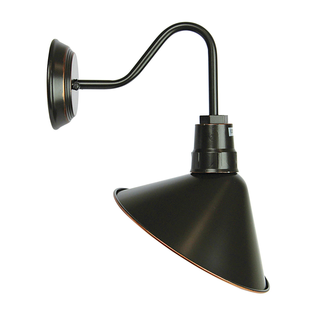 DERWENT Industrial Vintage Style Wall Light in Dark Bronze