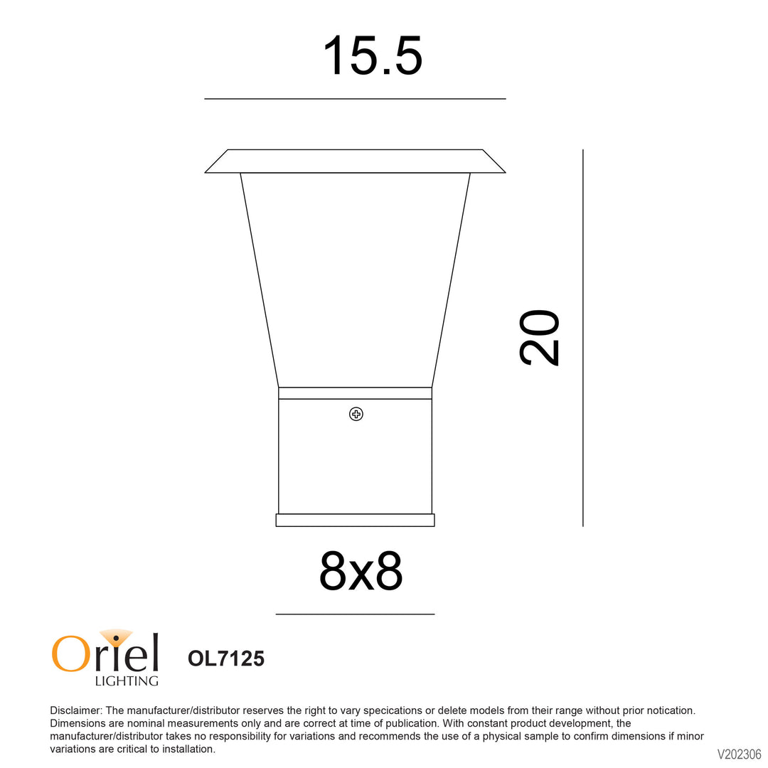 OBLIK Pillar Mount Outdoor Light Pillar light