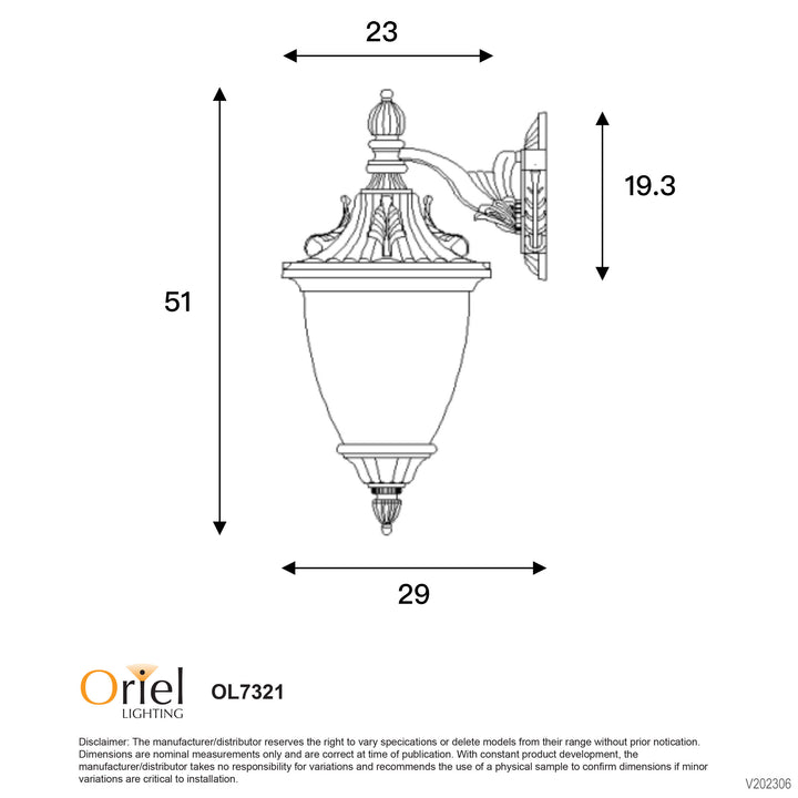 NEWARK DOWN Traditional Outdoor Wall Light WALL LIGHT