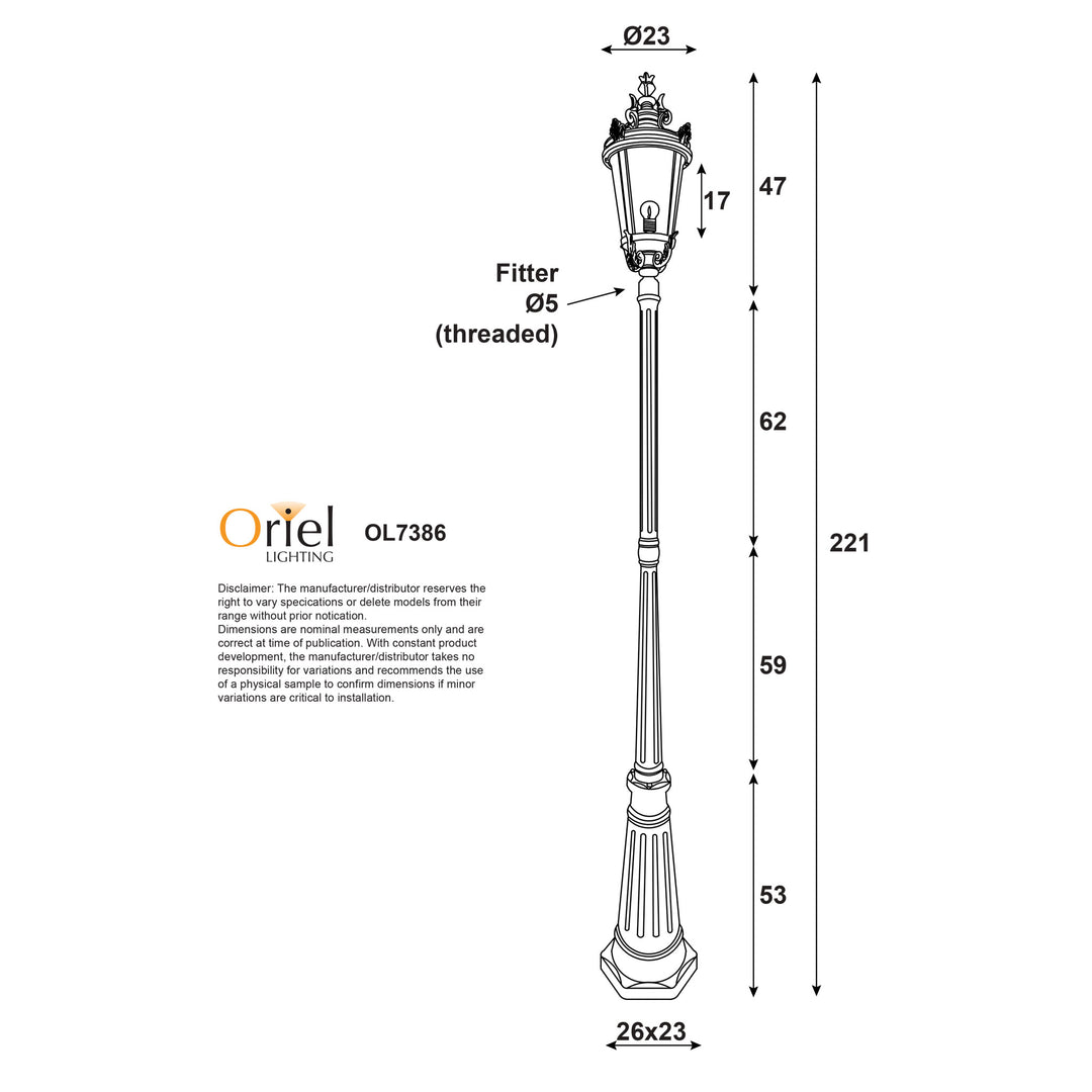 ALBION POST Tradtional Outdoor Post Light