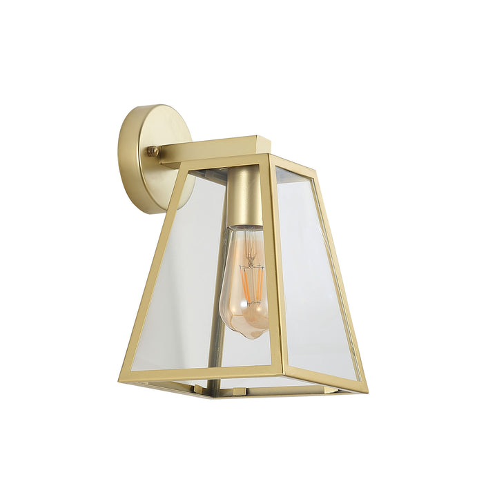 BELLWOOD GOLD/BLACK Outdoor Wall Light Gold WALL LIGHT
