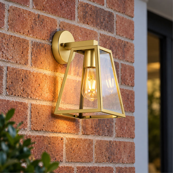 BELLWOOD GOLD/BLACK Outdoor Wall Light WALL LIGHT