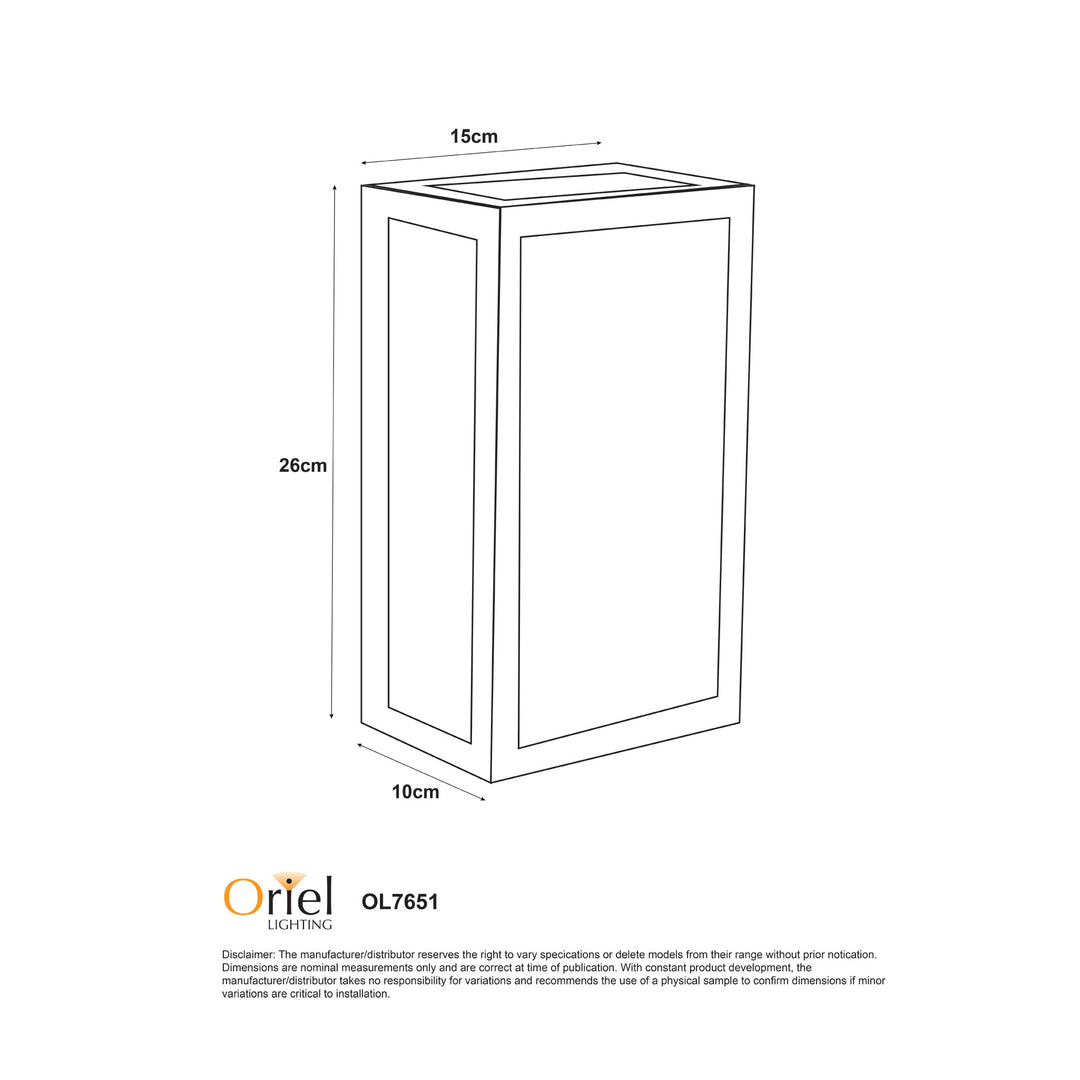 CHICAGO 1 Light Reeded glass outdoor wall light