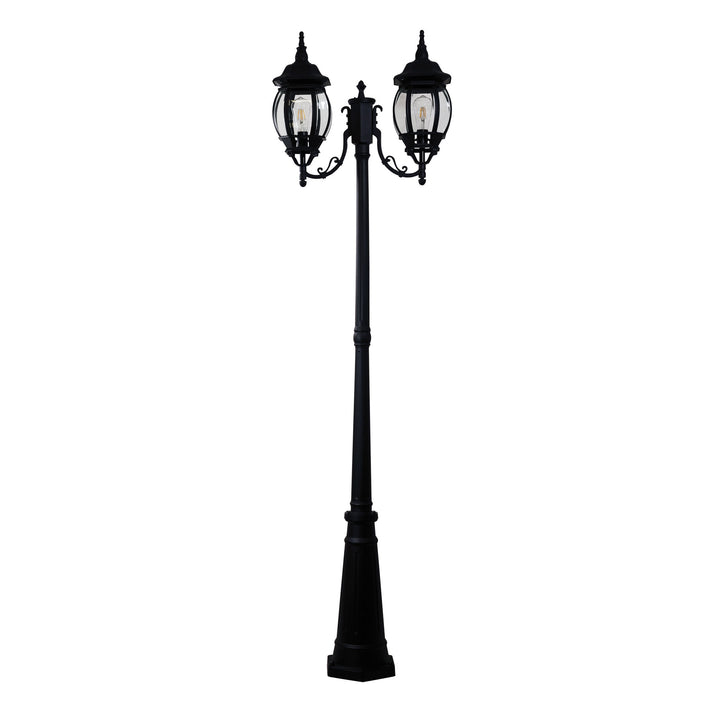 HIGHGATE TWIN BLACK Tradtional Outdoor Post Light