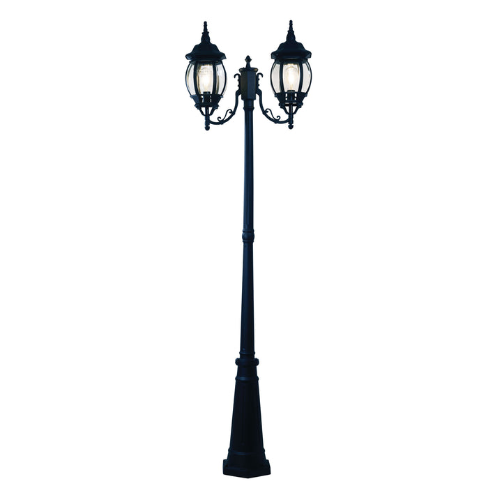 HIGHGATE TWIN BLACK Tradtional Outdoor Post Light