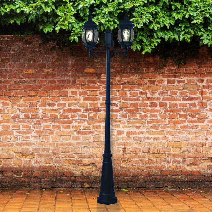 HIGHGATE TWIN BLACK Tradtional Outdoor Post Light