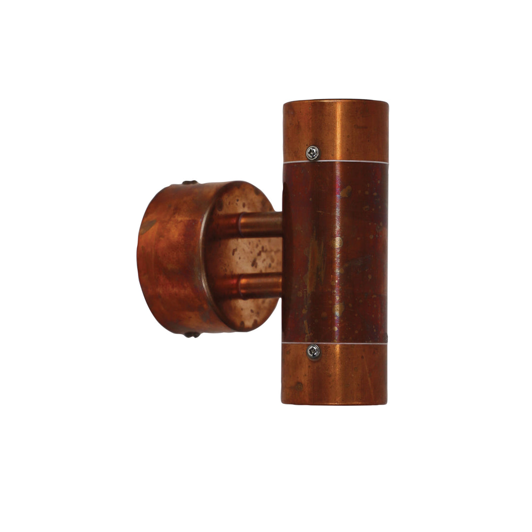 COMMA 2 LIGHT Copper 240V Outdoor Up-Down Wall Light Copper