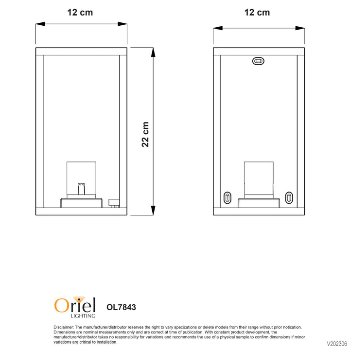 PANDORA FLUSH Hamptons Style Outdoor Sconce WALL LIGHT