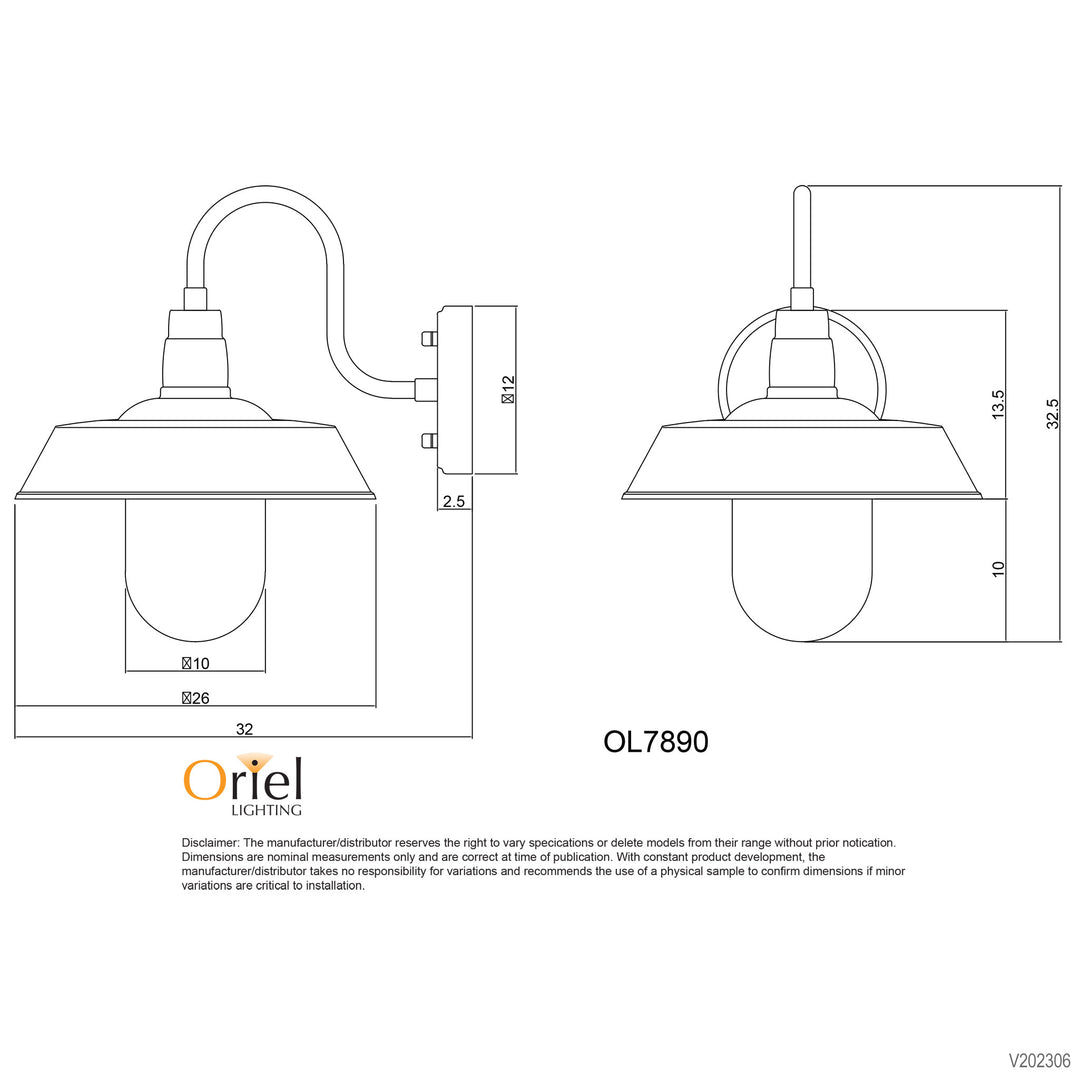 HUDSON Barn Style Wall Light