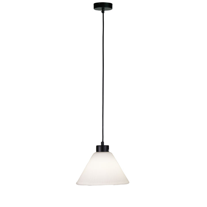PLEAT FROST 25cm Pleated Glass Single Pendant Pendant