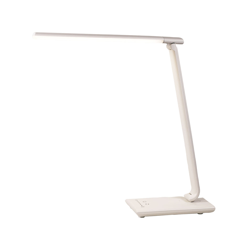LUKE BLACK Touch Dimming LED Lamp with USB Port White TABLE LAMP