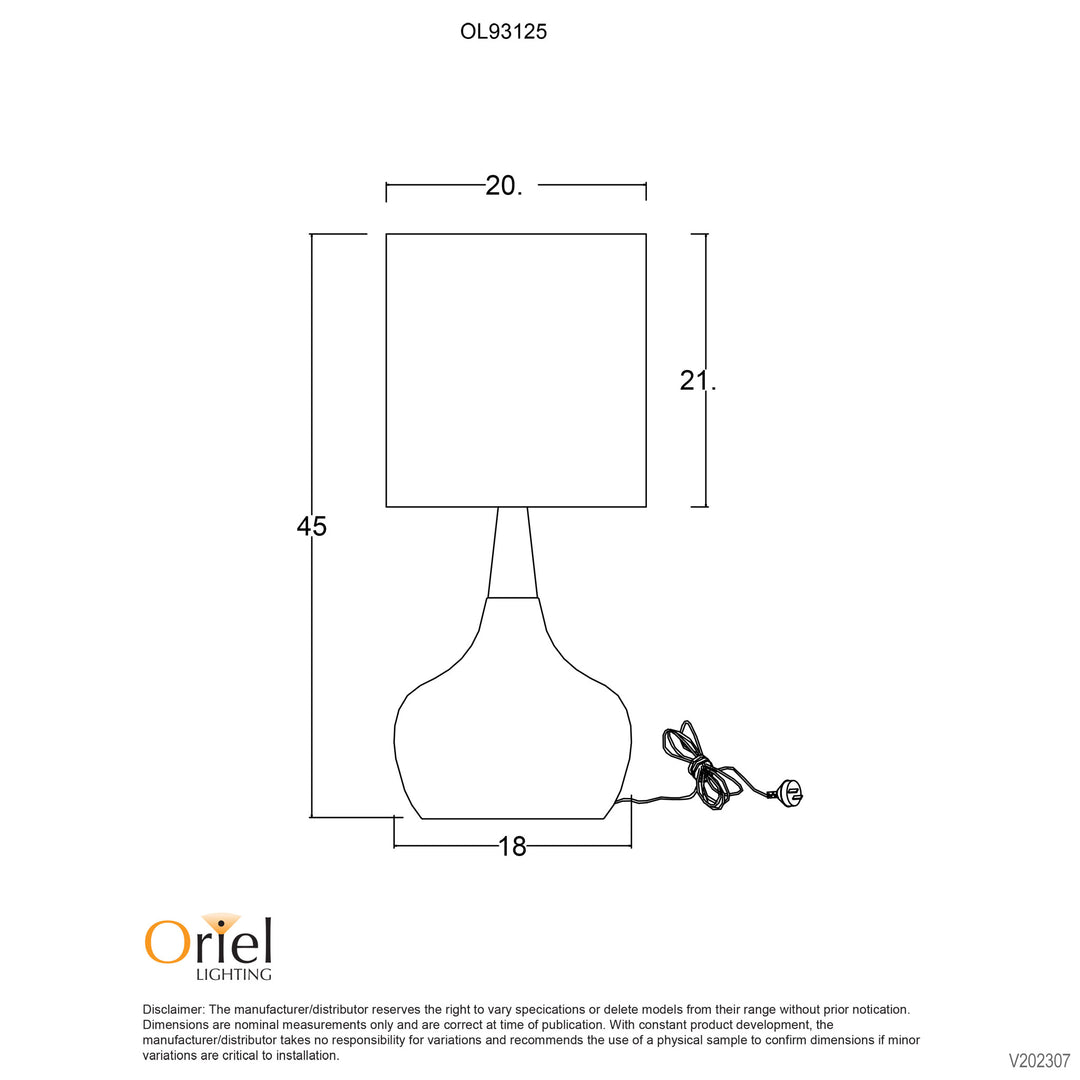 POD WHITE /Black On-Off Touch Lamp TABLE LAMP