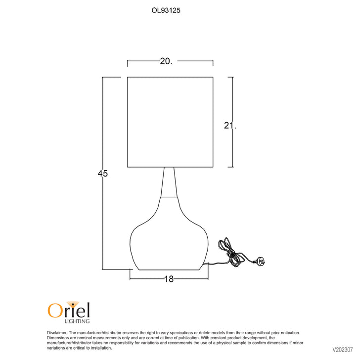 POD WHITE /Black On-Off Touch Lamp TABLE LAMP