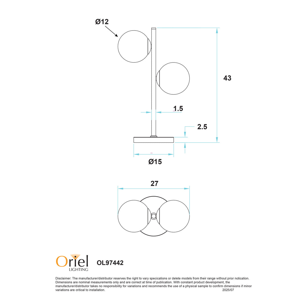 VALCROSS 2LT Table Lamp TABLE LAMP