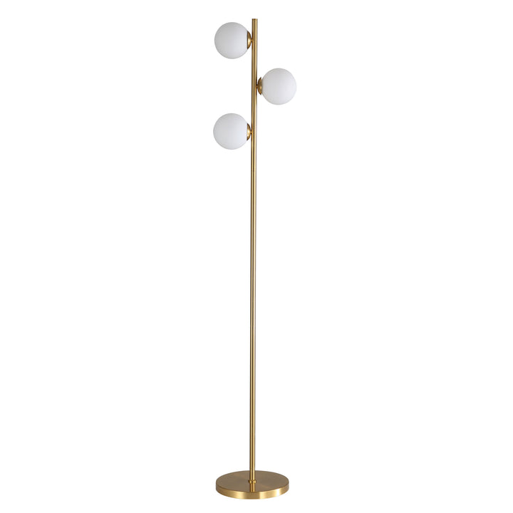VALCROSS 3LT Decorative Floor Lamp Satin Brass Floor Lamp