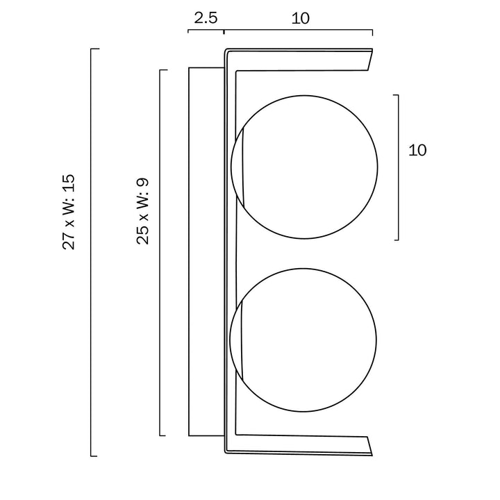 TELBIX OLIO 2 LIGHTS WALL LIGHT