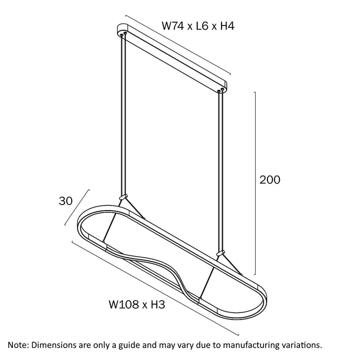 Telbix OSTROM RECTANGLE PENDANT