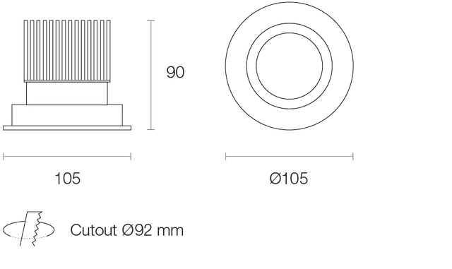 Platinum P12G 12W Recessed Premium Downlight Downlight