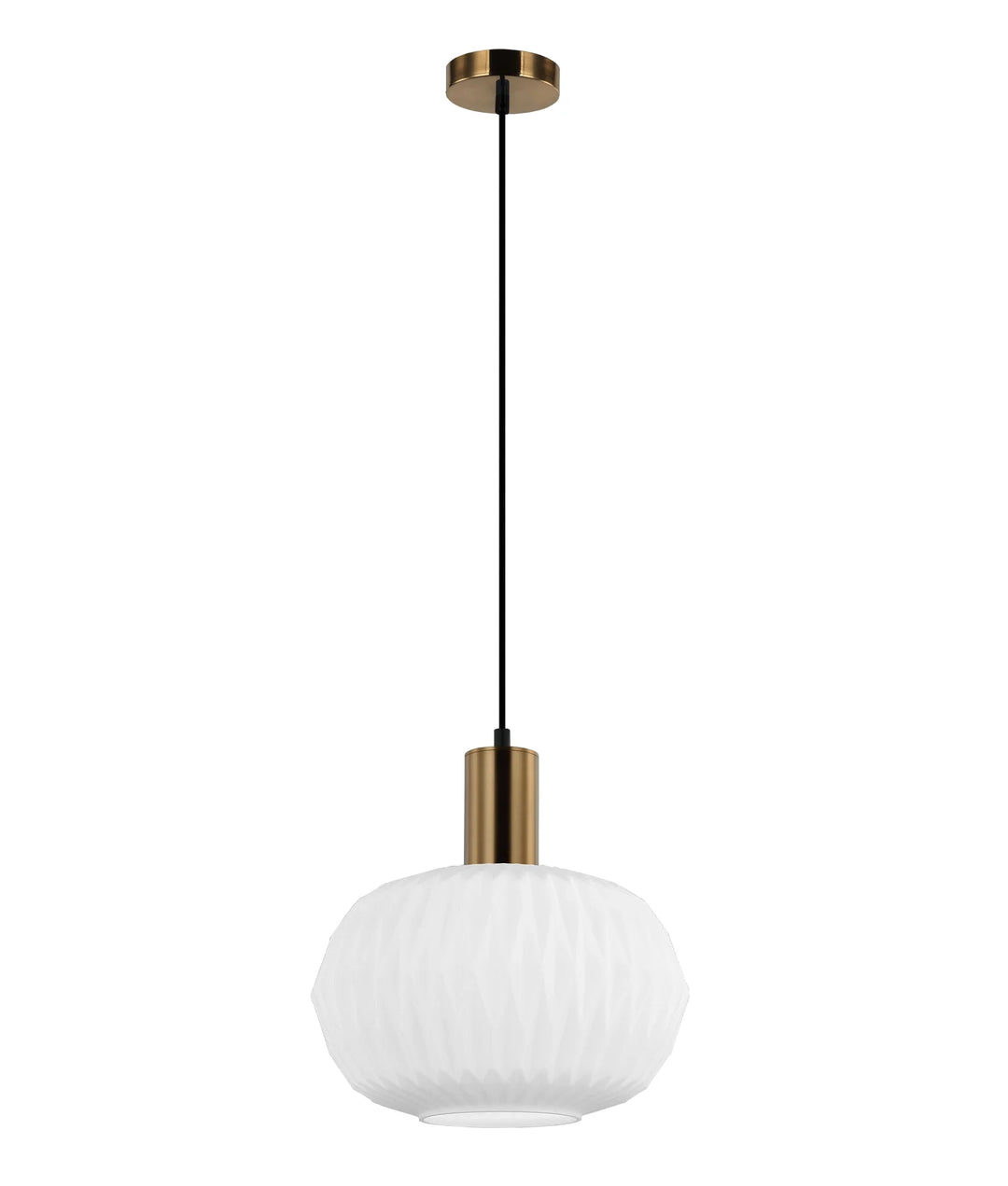 PAPEL: Interior Pleated Opal Opaque / Translucent Dome Glass Pendant Lights Opaque Glass Pendant