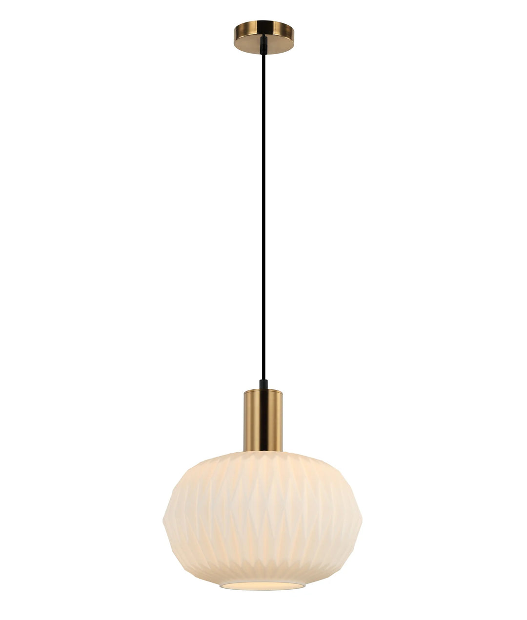 PAPEL: Interior Pleated Opal Opaque / Translucent Dome Glass Pendant Lights Pendant