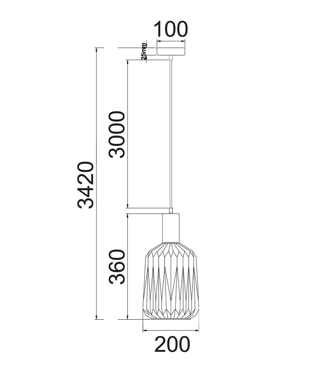PAPEL: Interior Pleated Opal Opaque / Translucent Jar Glass Pendant Lights Pendant