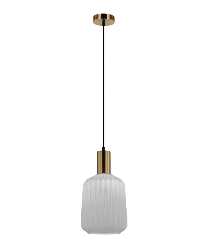 PAPEL: Interior Pleated Opal Opaque / Translucent Jar Glass Pendant Lights Translucent Glass Pendant
