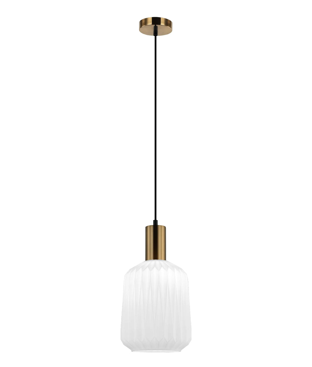 PAPEL: Interior Pleated Opal Opaque / Translucent Jar Glass Pendant Lights Opaque Glass Pendant