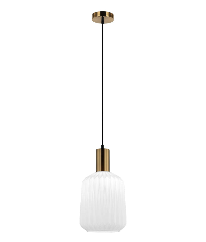 PAPEL: Interior Pleated Opal Opaque / Translucent Jar Glass Pendant Lights Opaque Glass Pendant