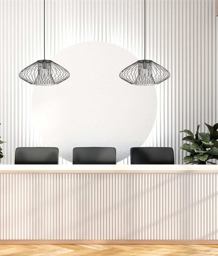 PARRILLA: Interior Oval Cage Iron Pendant Lights OD440mm/OD600mm Pendant