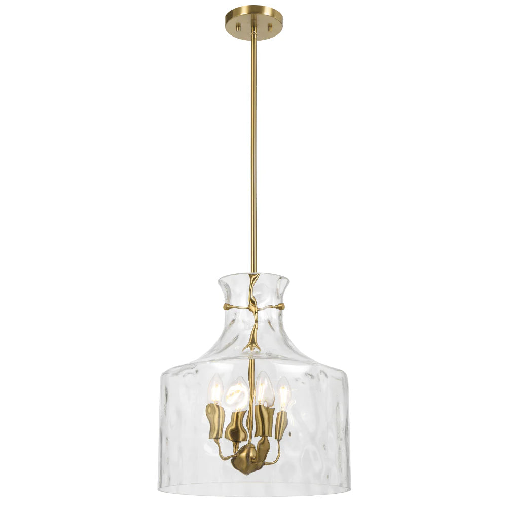 PERRON 4 LIGHT PENDANT Antique Gold Pendant