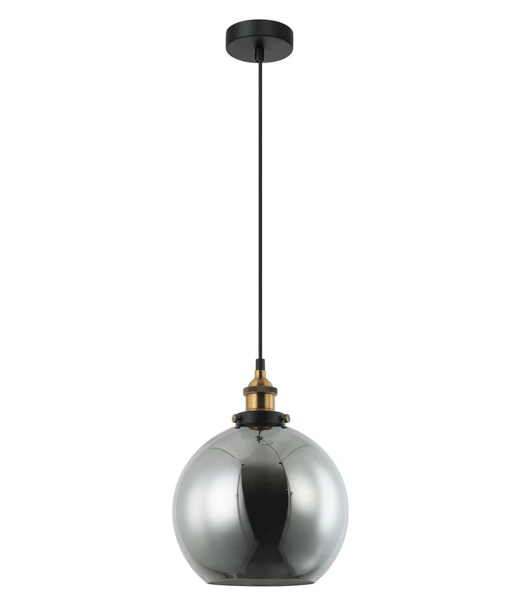 PESINI: Interior Wine Glass with Antique Brass/ Chrome Highlight Pendant Lights