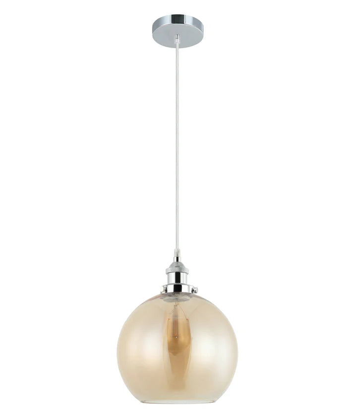 PESINI: Interior Wine Glass with Antique Brass/ Chrome Highlight Pendant Lights