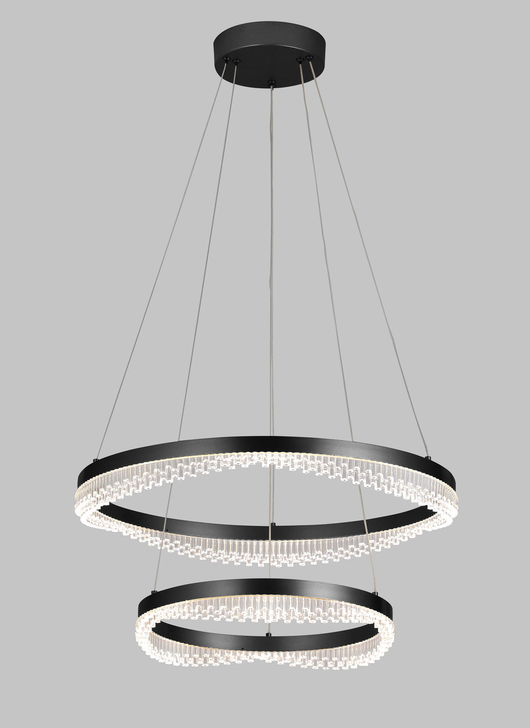 Glacier 2 rings Pendant Black Pendant