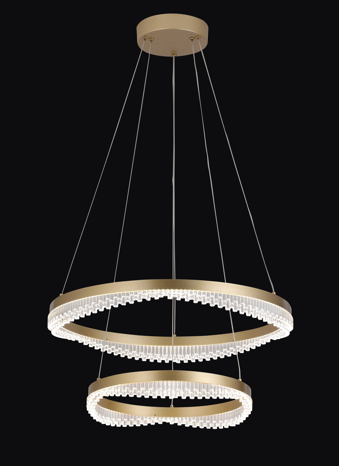 Glacier 2 rings Pendant Gold Pendant