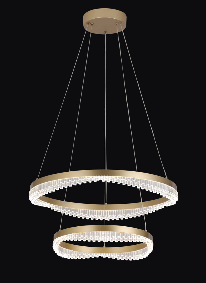 Glacier 2 rings Pendant Gold Pendant