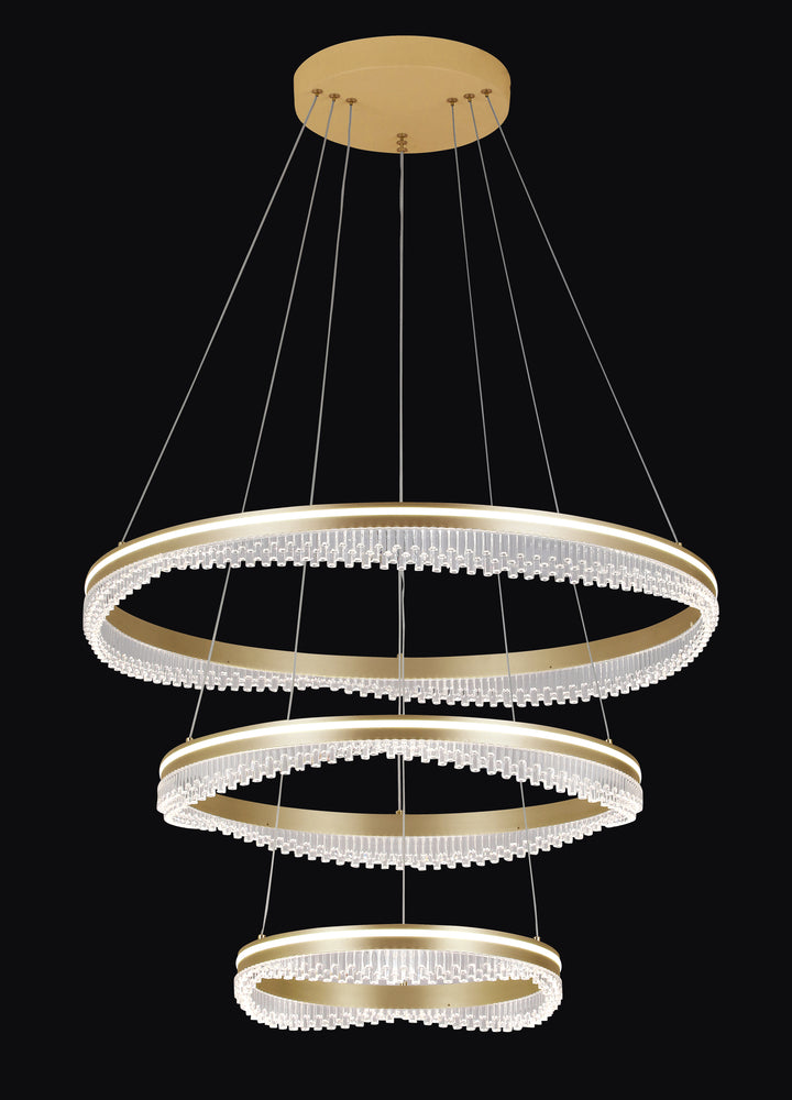 Glacier 3 rings Pendant Gold Pendant