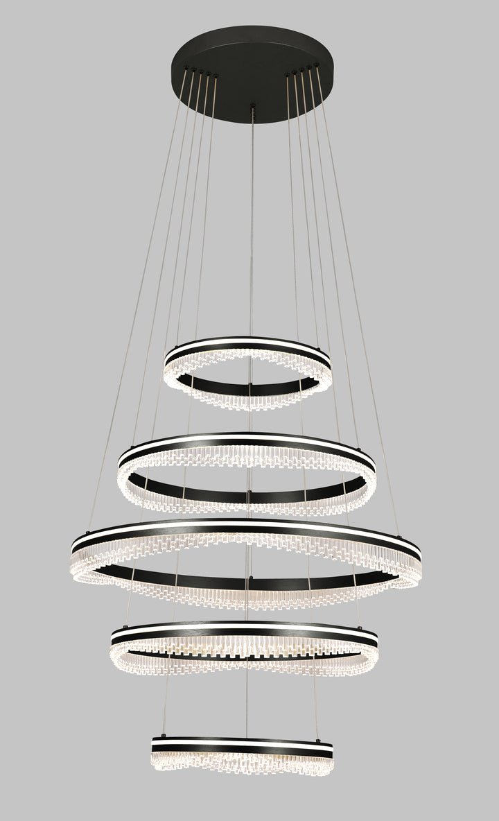 Glacier 5 rings Pendant Black Pendant