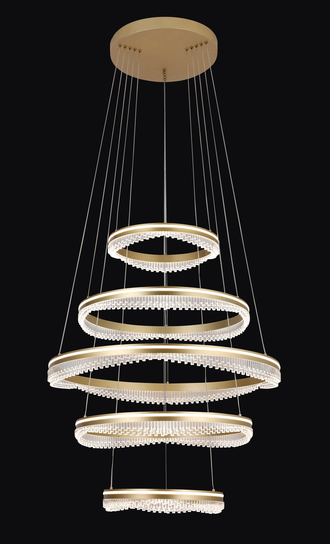 Glacier 5 rings Pendant Gold Pendant