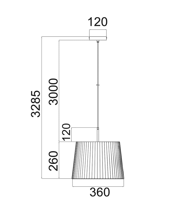 PREGA: Interior Slanted Pleated Fabric Shade Pendant Lights Pendant