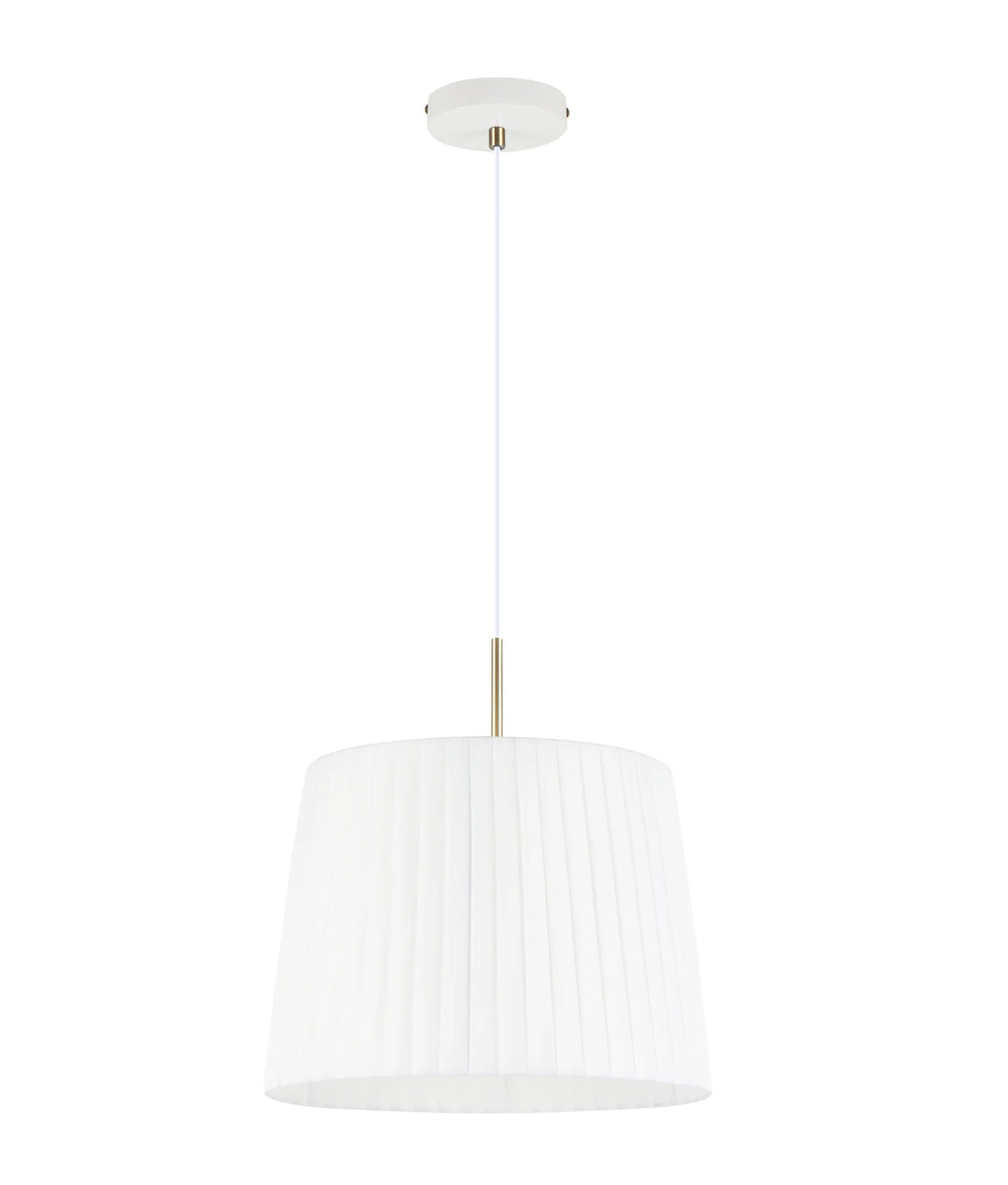 PREGA: Interior Slanted Pleated Fabric Shade Pendant Lights White Pendant