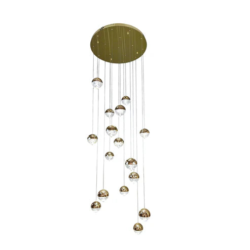 BILLY 16 Light Crystal Chandelier Tri-Colour LED