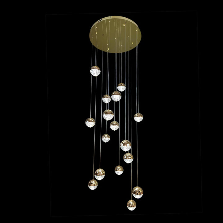 BILLY 16 Light Crystal Chandelier Tri-Colour LED