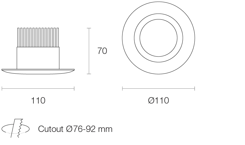 Resiled RDF8 8W IP65 Rated Recessed Downlight