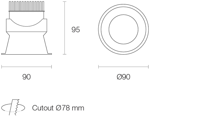 Resiled RDT8 8W Recessed Compact Adjustable Downlight