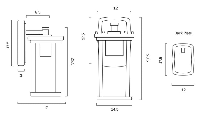 REESE 135 EXTERIOR WALL LIGHT