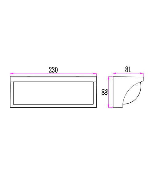 REPISATRI: Exterior LED Tri-CCT Curved Wedge Surface Mounted Wall Lights IP65