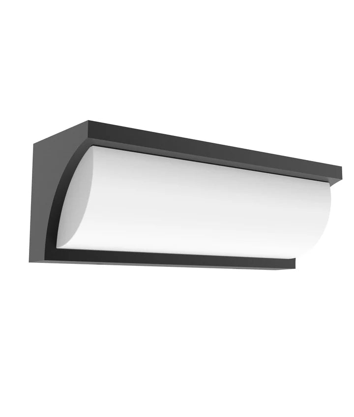 REPISATRI: Exterior LED Tri-CCT Curved Wedge Surface Mounted Wall Lights IP65